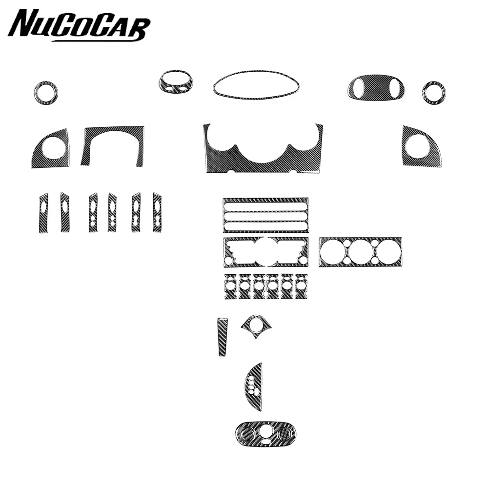 Para Mini Cooper Hatch One R50 R53 2002-2004 cubierta de Panel de cambio de CD de Radio de fibra de carbono accesorios interiores de coche pegatina decorativa