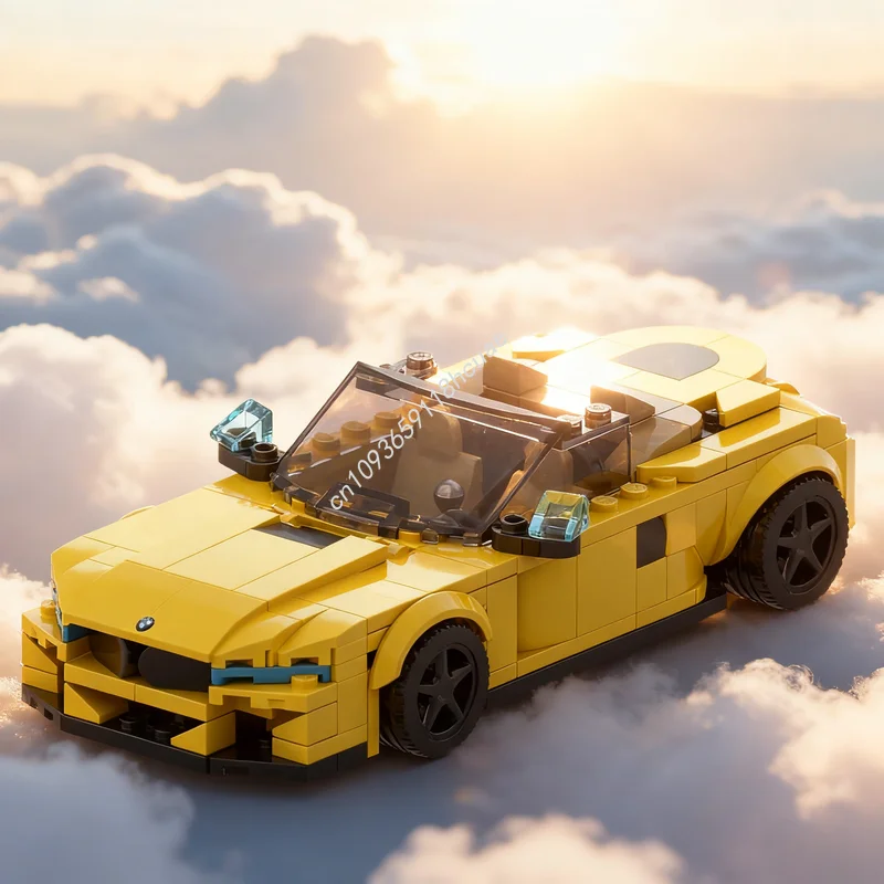 

304 шт. MOC BMWedd Roadster Желтый город Чемпионы Модель Строительство Рождественские подарки Блоки Игрушечная конструкция DIY Идея Креатив