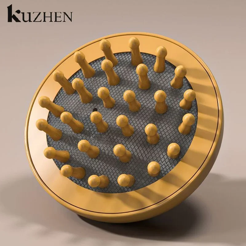Multi-Functional PP+Wood Therapy Massage Comb Scalp Head Massager Natural Wood Circular Tooth Guasha Scraping Body Massager