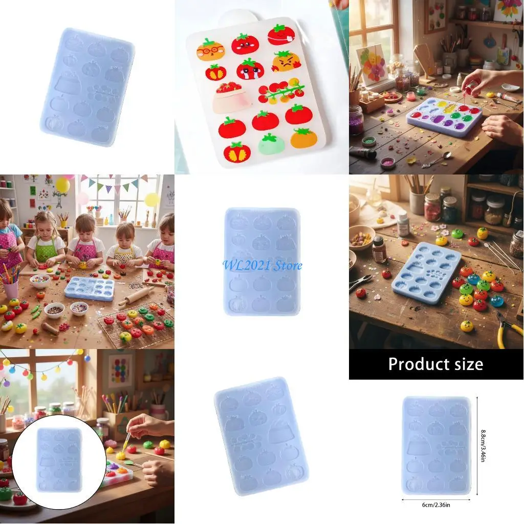 

G5GC Flexible Silicone Tomato Mould For Craft Soap Making Reusable Heat Resistant Easy Releases