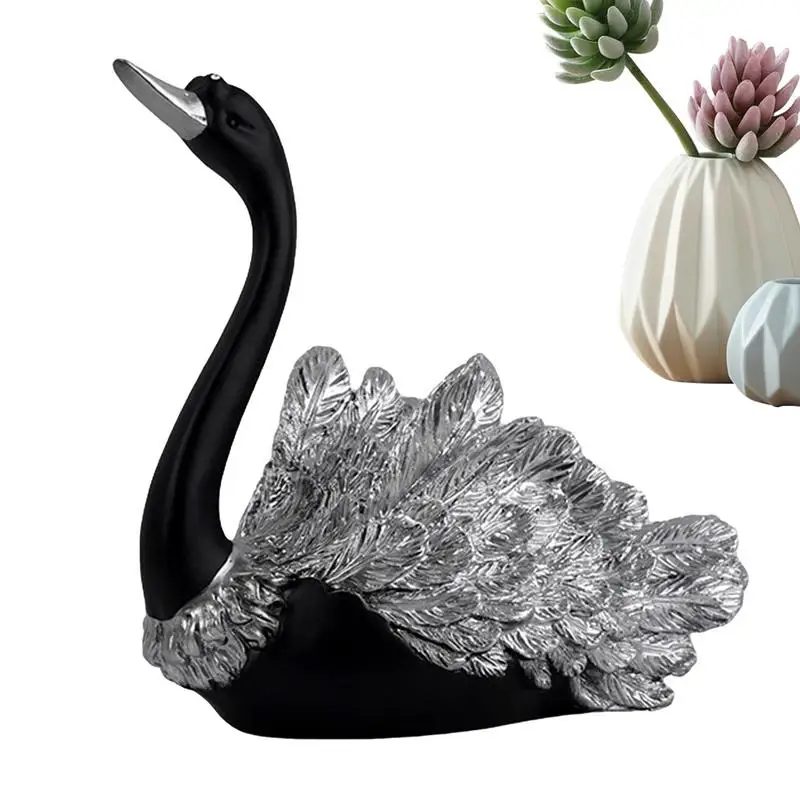 

Swans Ornament Swans Party Decorations Resin Animal Sculpture Figurines For Living Room home Big Swan Duck Figurine Decoration