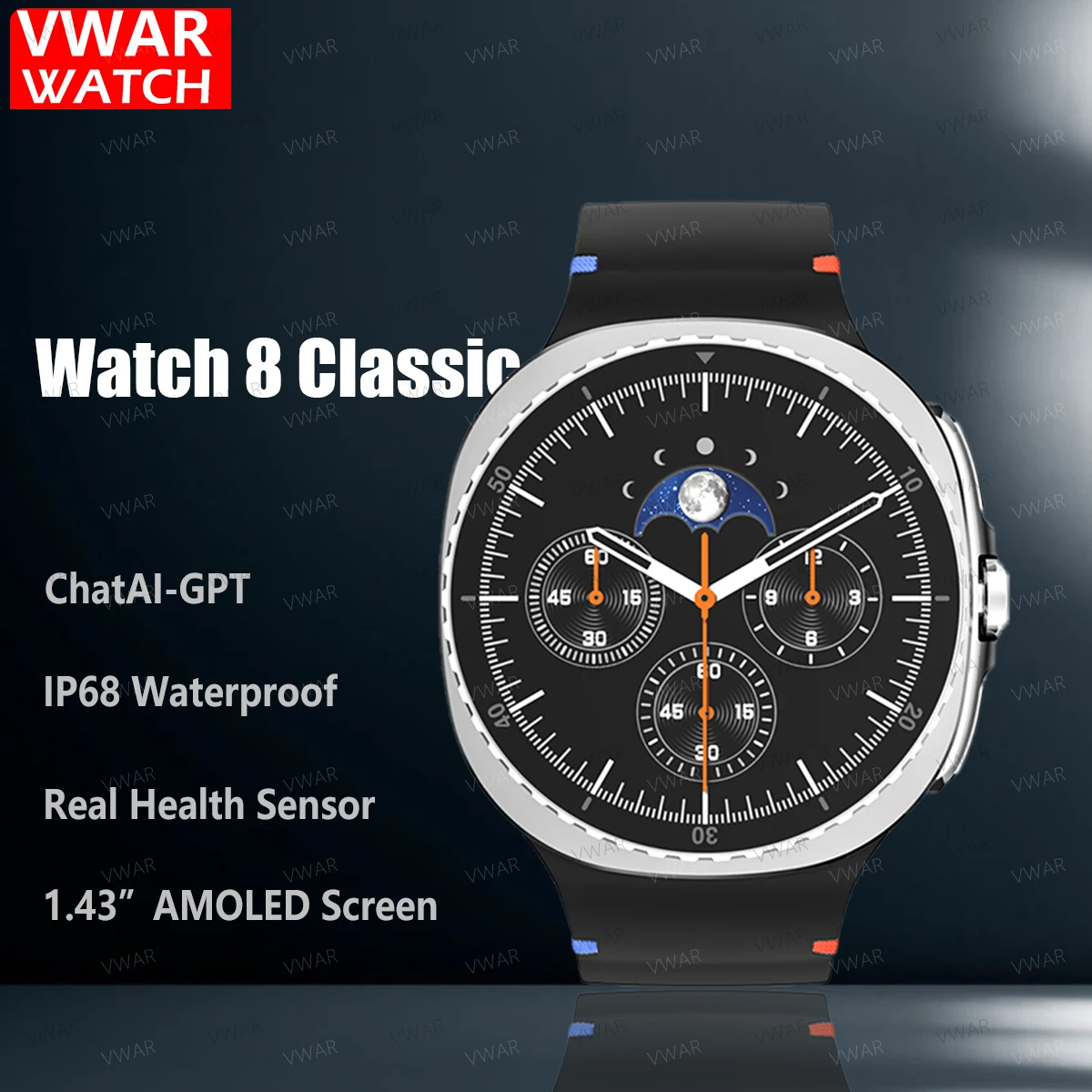 

2025 Новые часы 8 Классические 46 мм Смарт-часы Мужские 100 + Спортивные 1,43 "AMOLED Фитнес Спортивный трекер Здоровье Bluetooth Call Smartwatches