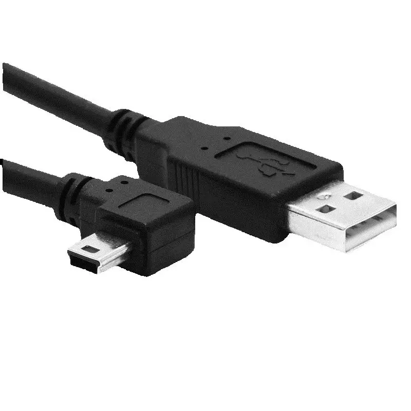 90 degree elbow 3M 5M Mini USB Cable Mini USB to USB Fast Data Charger Cable for MP3 MP4 Player Car DVR GPS Digital Camera HDD