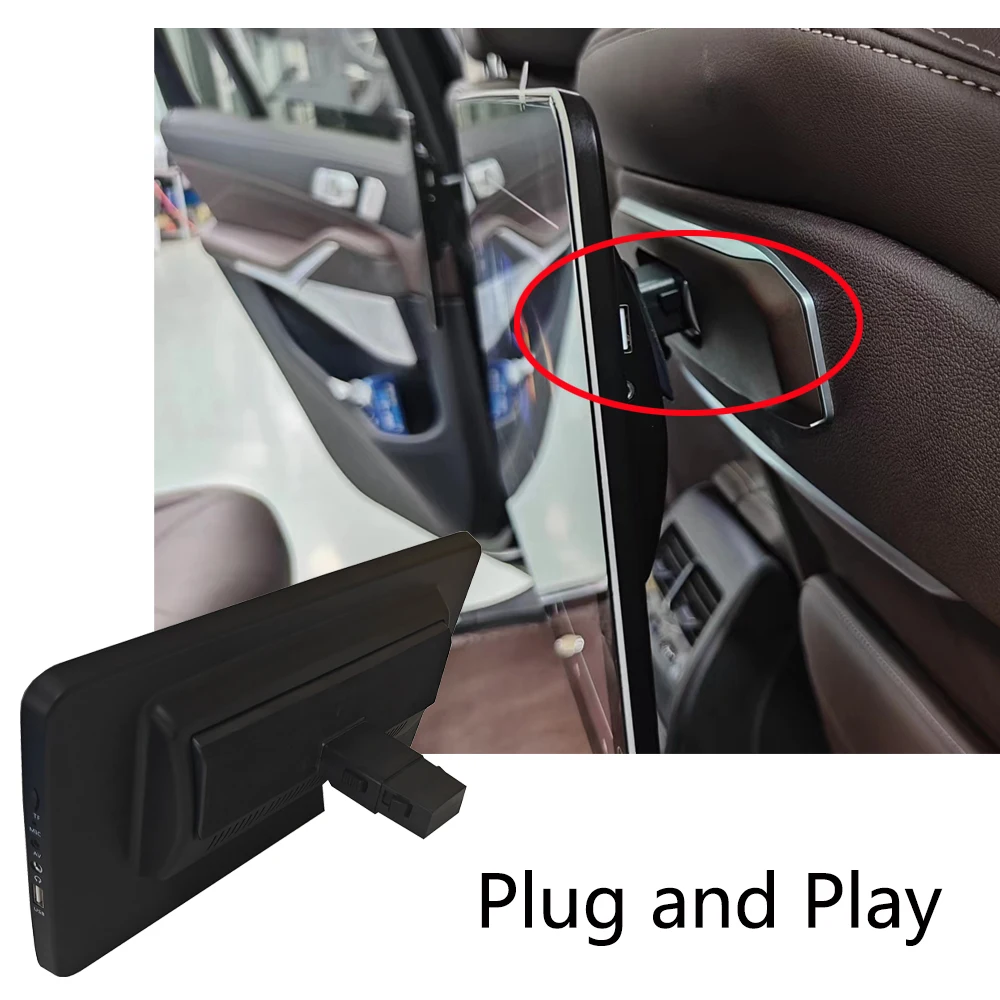 

2024 Latest UI Style TV Rear Seat Screen For BMW 5 Series G30 WiFi Car Headrest Monitor Android Bluetooth Mirror Link Wireless