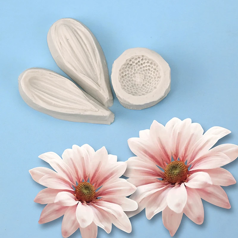 قالب خبز كيك سيليكون من الأقحوان البري من ديزي ، أدوات راتنج كب كيك الشوكولاتة الحرفية ، أدوات تزيين عجينة السكر ، 3 * *