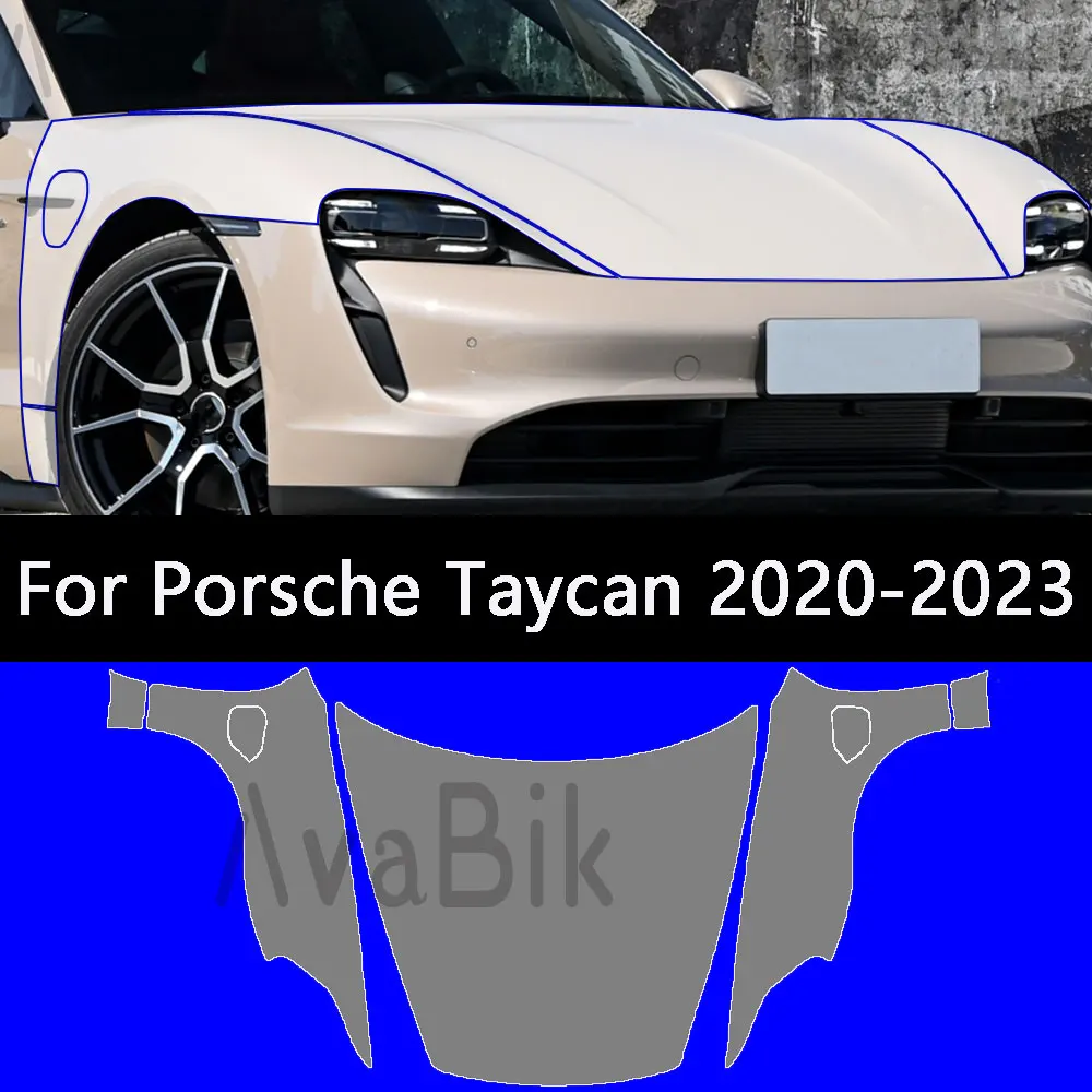 Car Body Exterior Original Pre Cut PPF Paint Protection for Porsche Taycan 2020 2021 2022 2023 7.5Mil Pre Cut Transparent Wrap