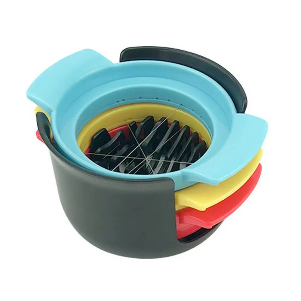 Tagliauova utile impugnatura riutilizzabile confortevole 3-in-1 filo metallico Mini affettatrice per uova utensili da cucina forniture da cucina