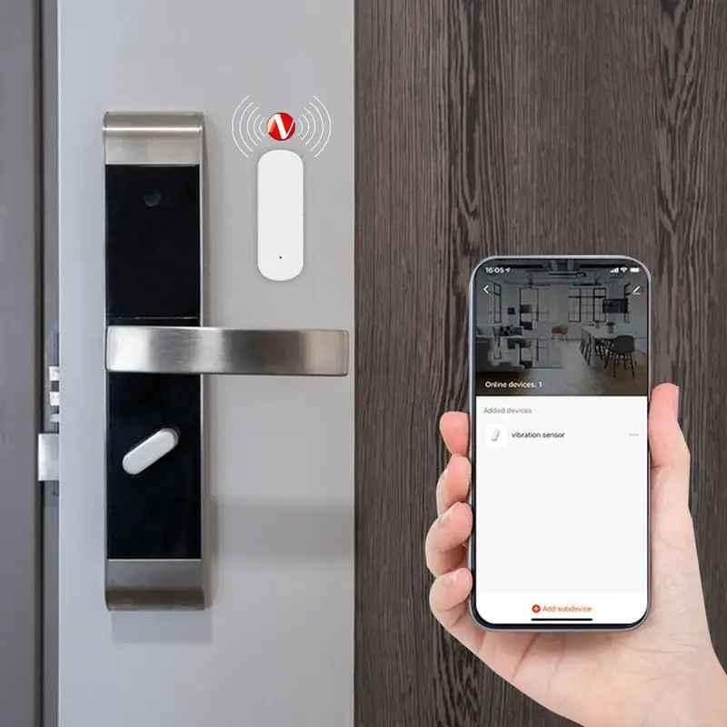 Anti-Theft Window & Door Alarm Door Window Vibration Alarm Sensors Home Security Alarms For Warning Burglars Interloper Good For