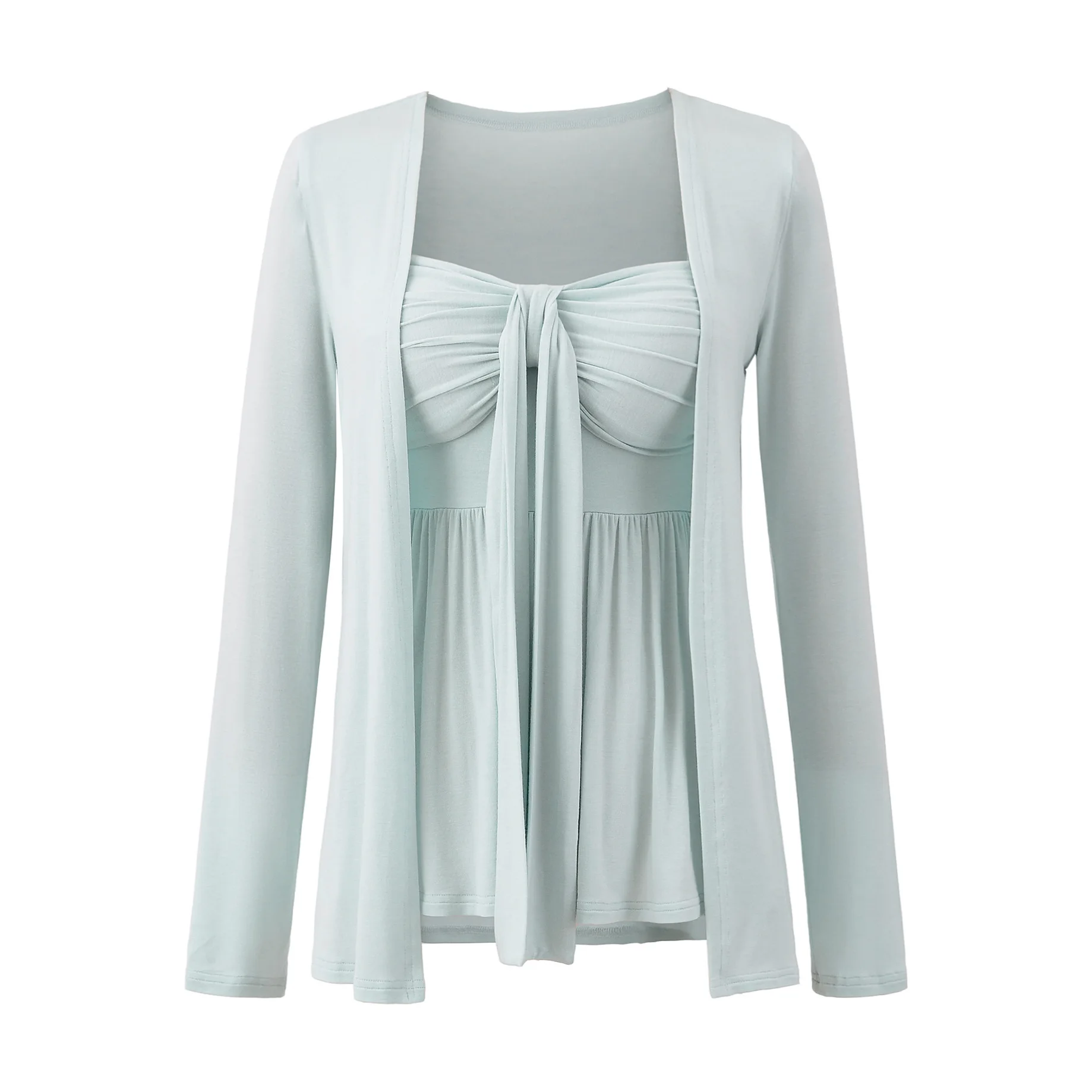 Casual and elegant style strapless cardigan set for women summer  new model featuring a vest with built-in chest pads and Y5