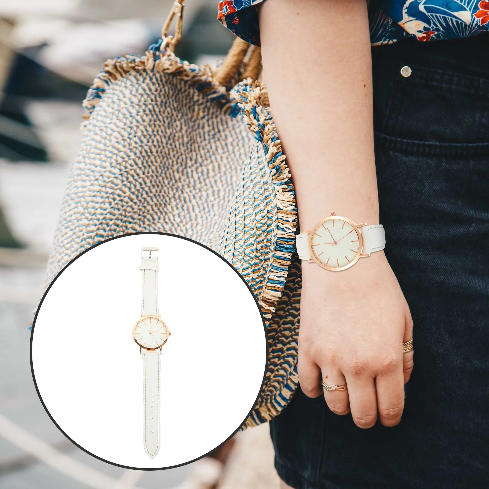 

Watch Quartz Simple Watches for Women Trend Small Wrist Ladies White Bracelet Office