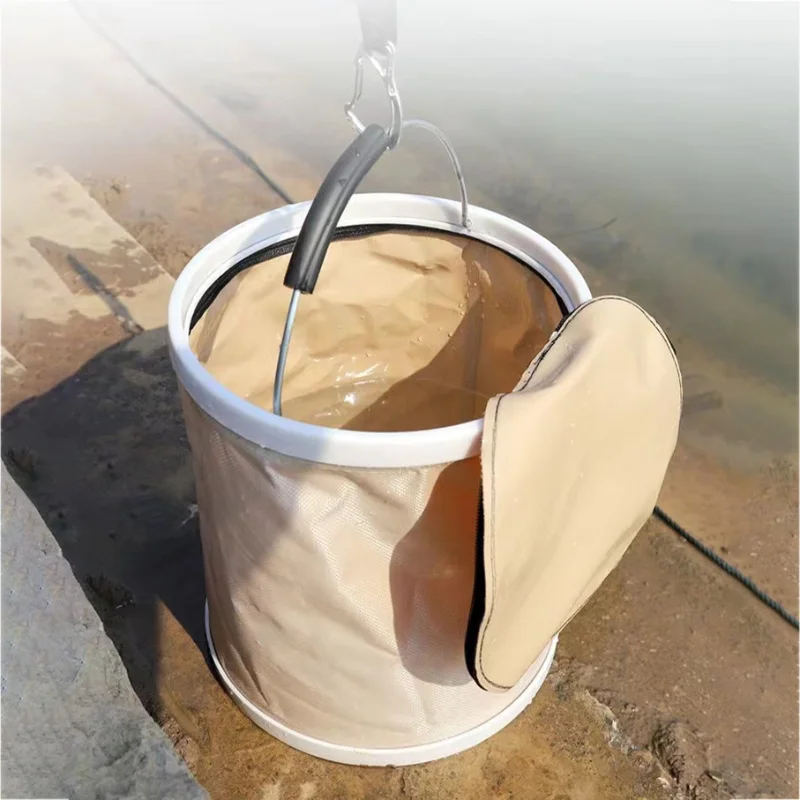 Folding Bucket Portable Outdoor Travel Foldable Water Bucket Bowl Sink Washing Bag Car Wash Container Multifunction Camping Tool