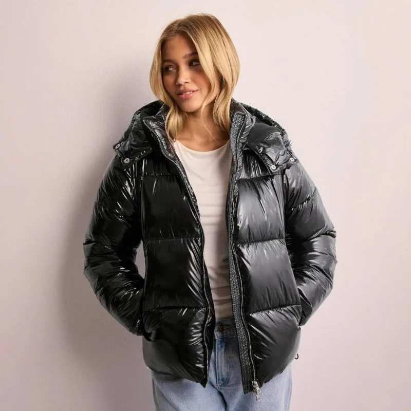 Winter Casual Hooded Cotton-padded Jacket Thickened Jacket Solid Color Cold-proof High-end Cotton-padded Jacket Women's Coat New