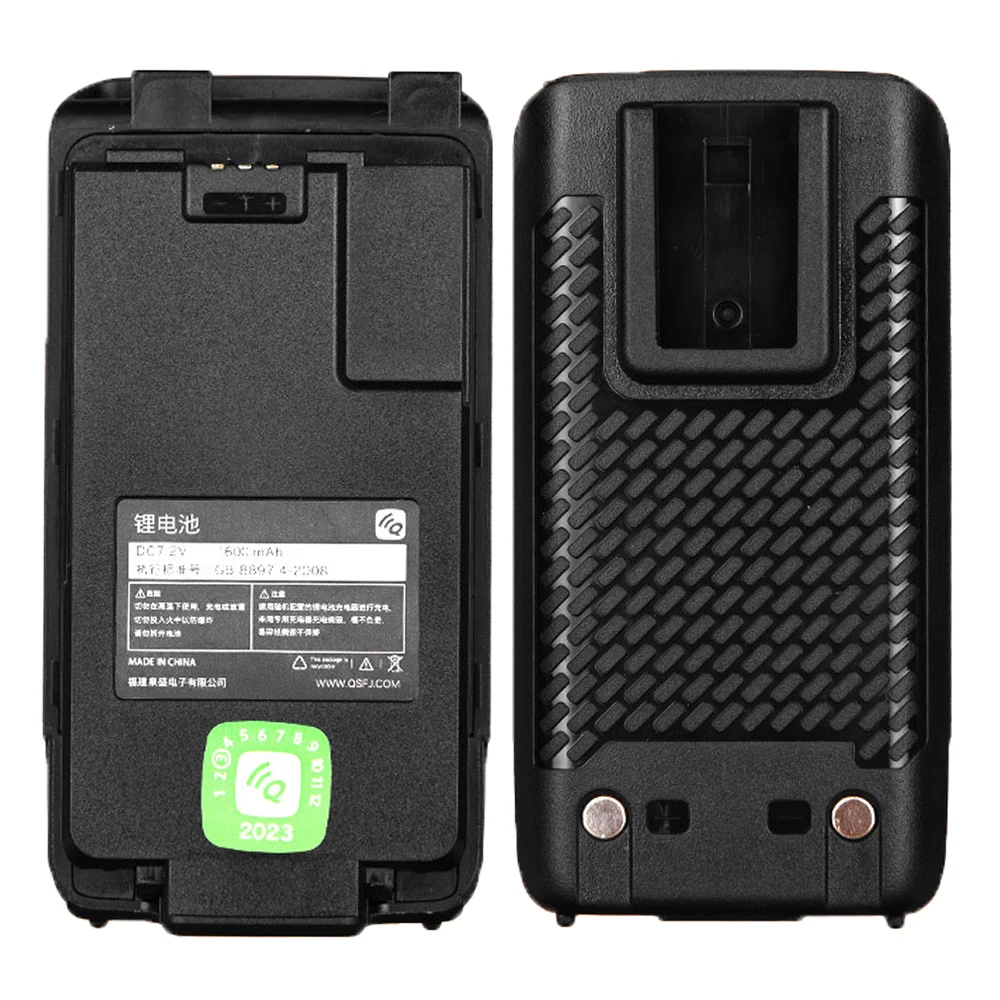 UV-K5 Battery Walkie Talkie Quansheng Original UVK6 Li-ion DC 7.2V 1600mAh Rechargeable Battery Pack With Belt Clip Replacements