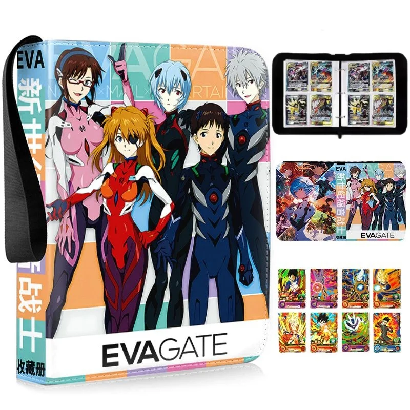 NEON GENESIS EVANGELION Game Card Collection Photo Album Book Loose-leaf Zipper Card Holder Fashion Cartoon Trendy Luxury Gift