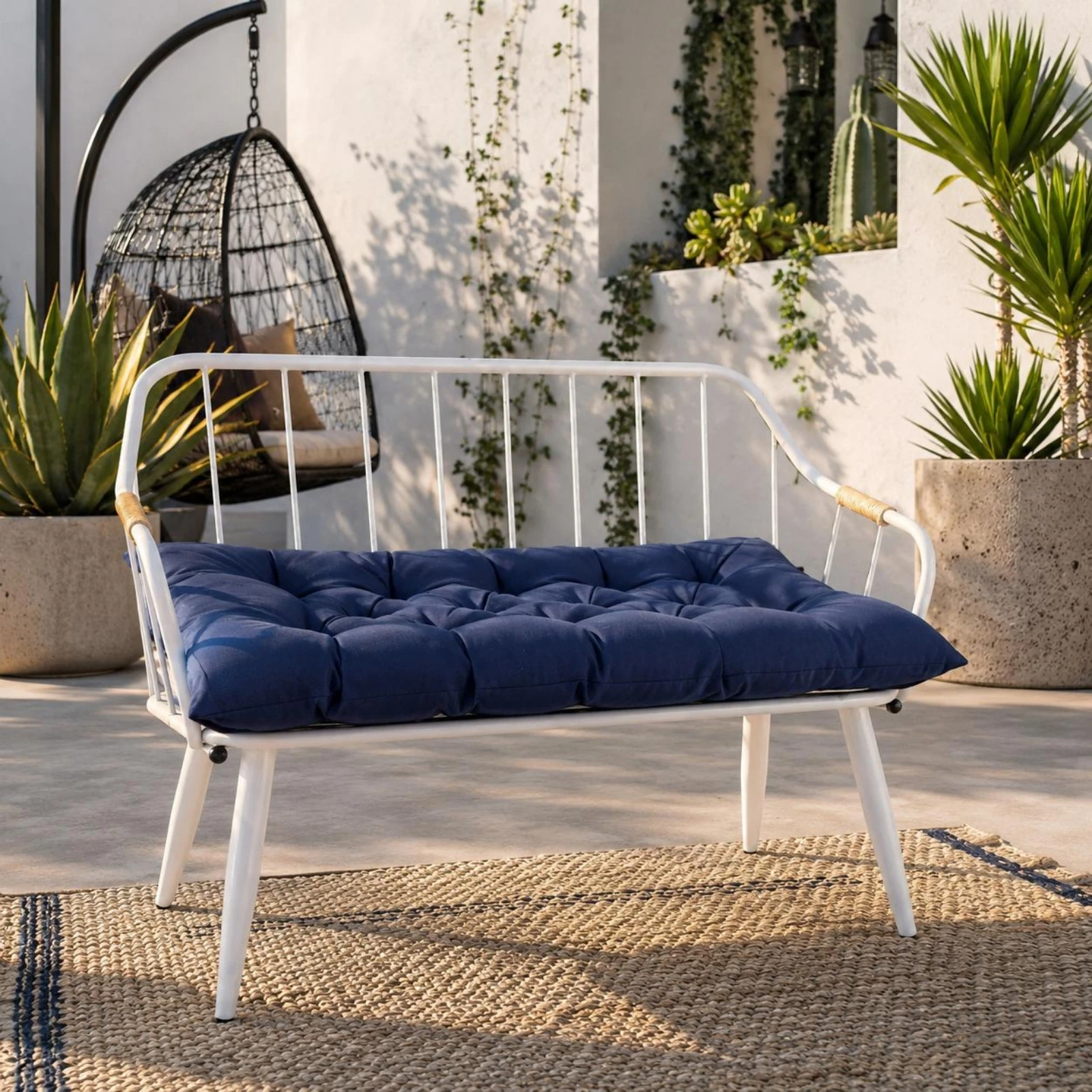 Waterproof Bench Cushion Thick Padded Garden Bench Pad Swing Chair Cushion Easy to Clean Soft for Patio