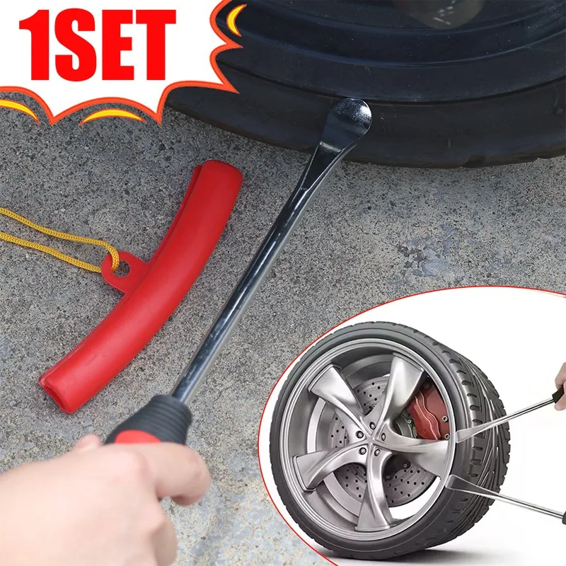 

Утюг для шин мотоцикла, комплект рычагов для ложки, стальной демонтажный монтирующий бар с защитой обода для грязевого велосипеда, квадроцикла, UTV, ремонт колес, гаражный инструмент