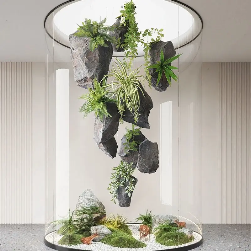 Simulation stone ornament Chinese hanging rockery indoor plants suspended landscaping suspended foam sculpture landscape stone