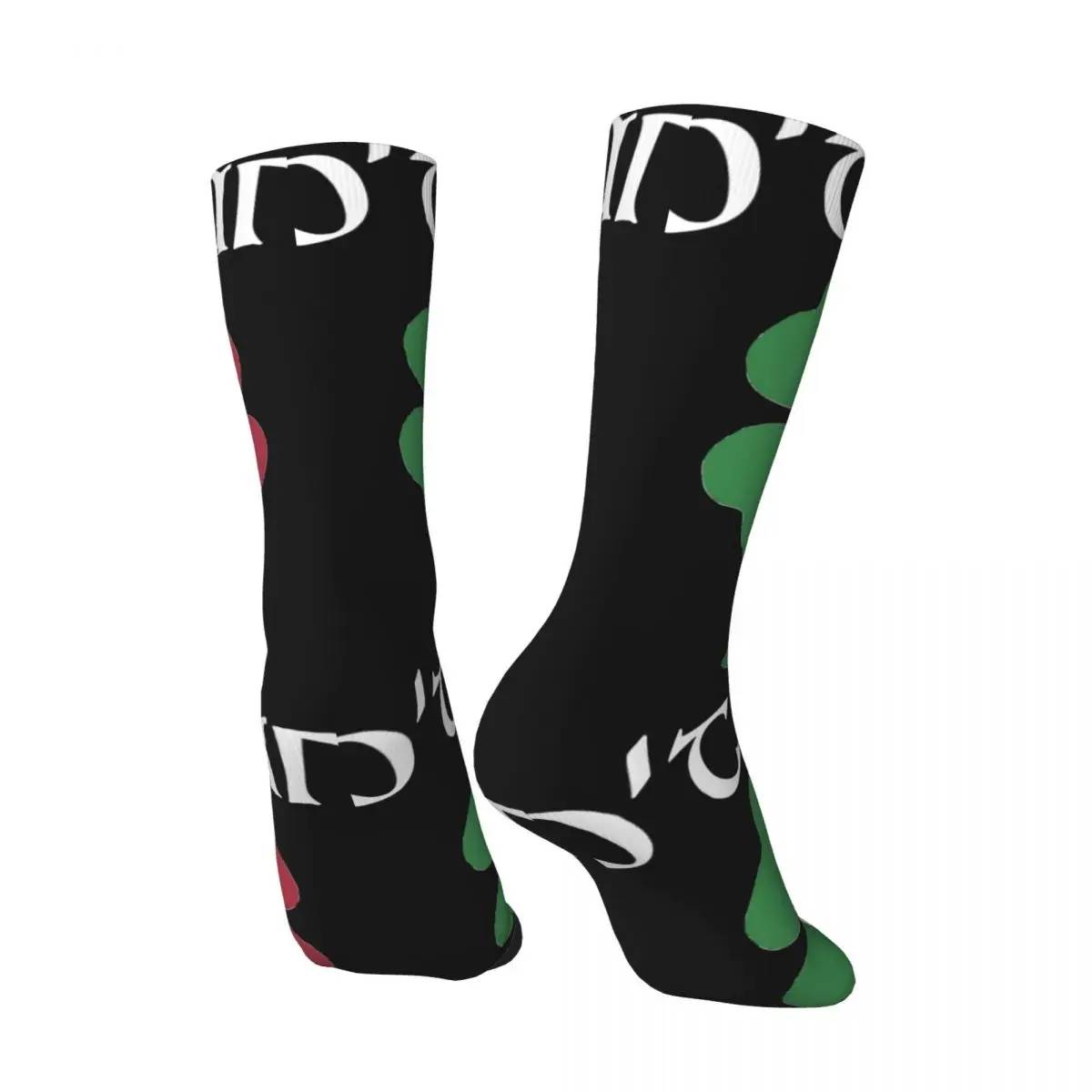 Hip Hop Vintage Otalian Meme Crazy Men's compression Socks Unisex St. Patrick's Day Irish Shamrock Street Style Crew Sock