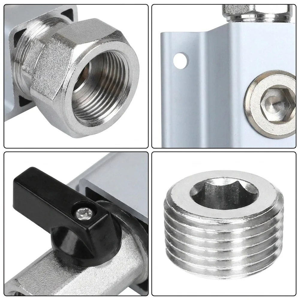 3/4 Inch Aluminum Valve Unit with Brass Fittings and Ball Valve Core Optimized for Long-Term Industrial Pipeline Use