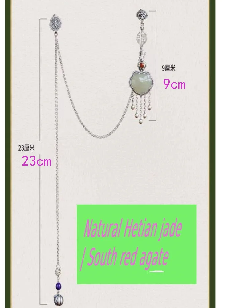 실버 크레인 체인 모던 레트로 스웨터 체인, 중국 치파오 한푸 칼라 버클 펜던트, 의류 의류 액세서리, 신제품