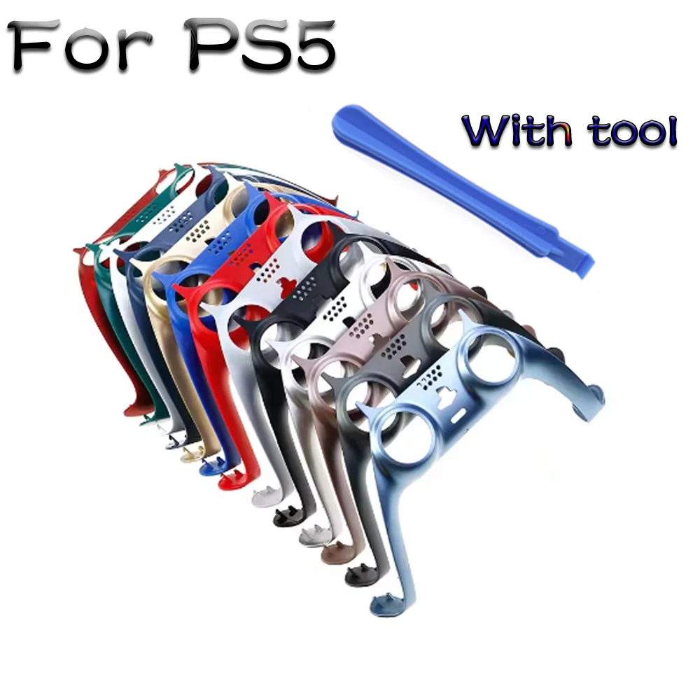 1Set Replacement Handle Decorative Strip Faceplate For PS5 Controller Gamepad Decoration Strip Housing Shell Case Cover