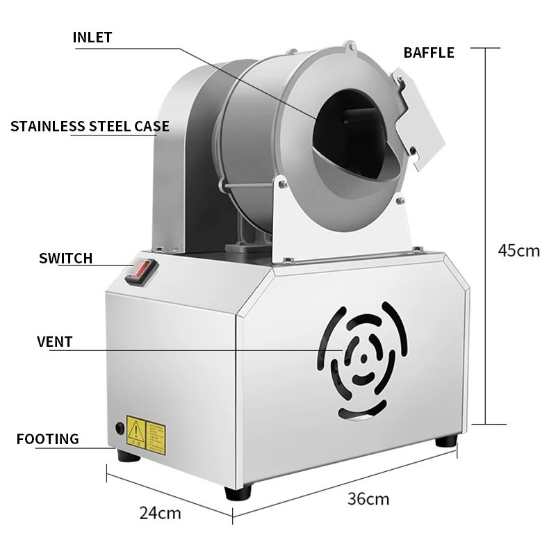 Cortador de verduras eléctrico de 200W, cortador de alambre, rebanador automático comercial, trituradora de patatas y rábanos multifuncional