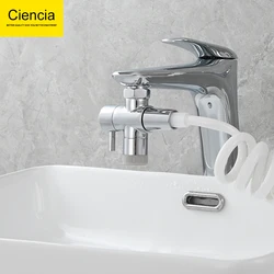 Ciencia Brass Faucet Diverter Dual-functional Kitchen Sink T-valve with M22 x M24 Adapter 3-way Valve for Connecting Hose
