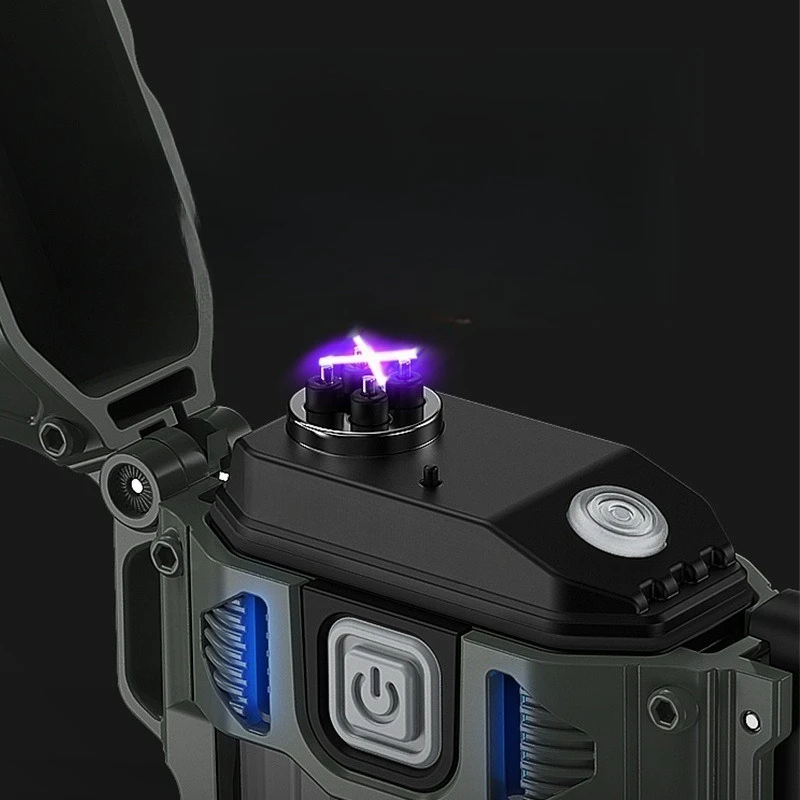 

Keychain Flashlight with Plasma Lighter -Strong LED Light, Portable Work Lamp,Mini Torch, EDC Gadget for Outdoor, Daily Carry