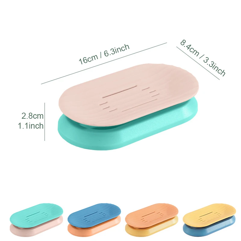 1 pz portasapone in plastica a doppio strato con drenaggio-durevole, Design antiscivolo, multiuso per bagno e cucina