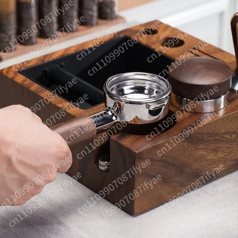 Coffee press seat, coffee machine handle matching storage, walnut beech filling seat, cloth powder seat