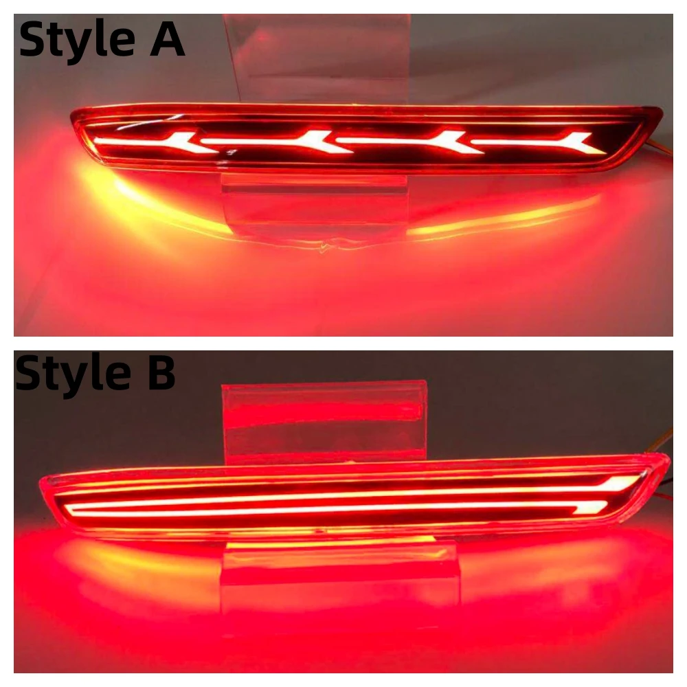 Rear Bumper Lights for Toyota Innova 2016 2017 2018-2021 Back Fog Light Lamp Lamps Brake Reflector LED 3-1 In