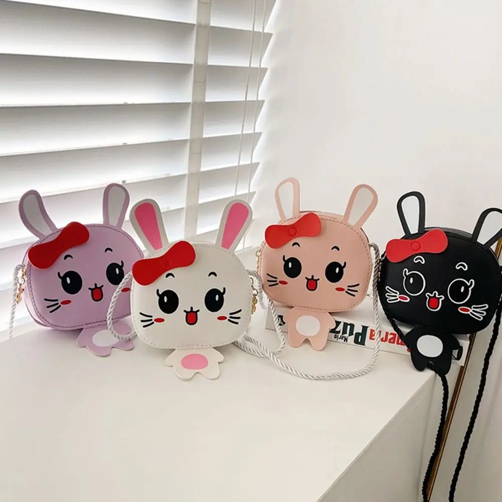 Cute Rabbit Shoulder Bag PU Leather Small Messenger Bag Handbag Kids Girls