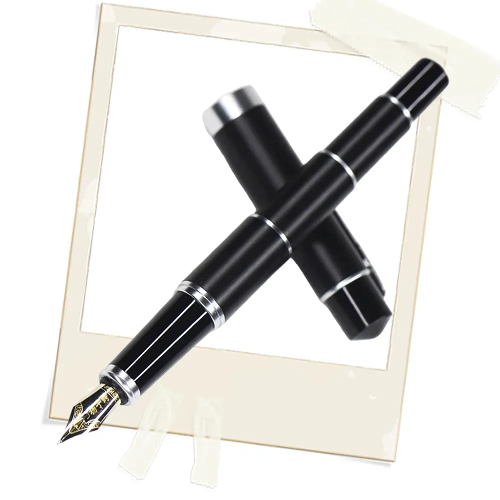 New for YANGZIE 700 Fountian Pen Metal Bamboo Shape Writing Ink Pen for Practicing 0.7mm Bent Nib Business Office Supplies image 6