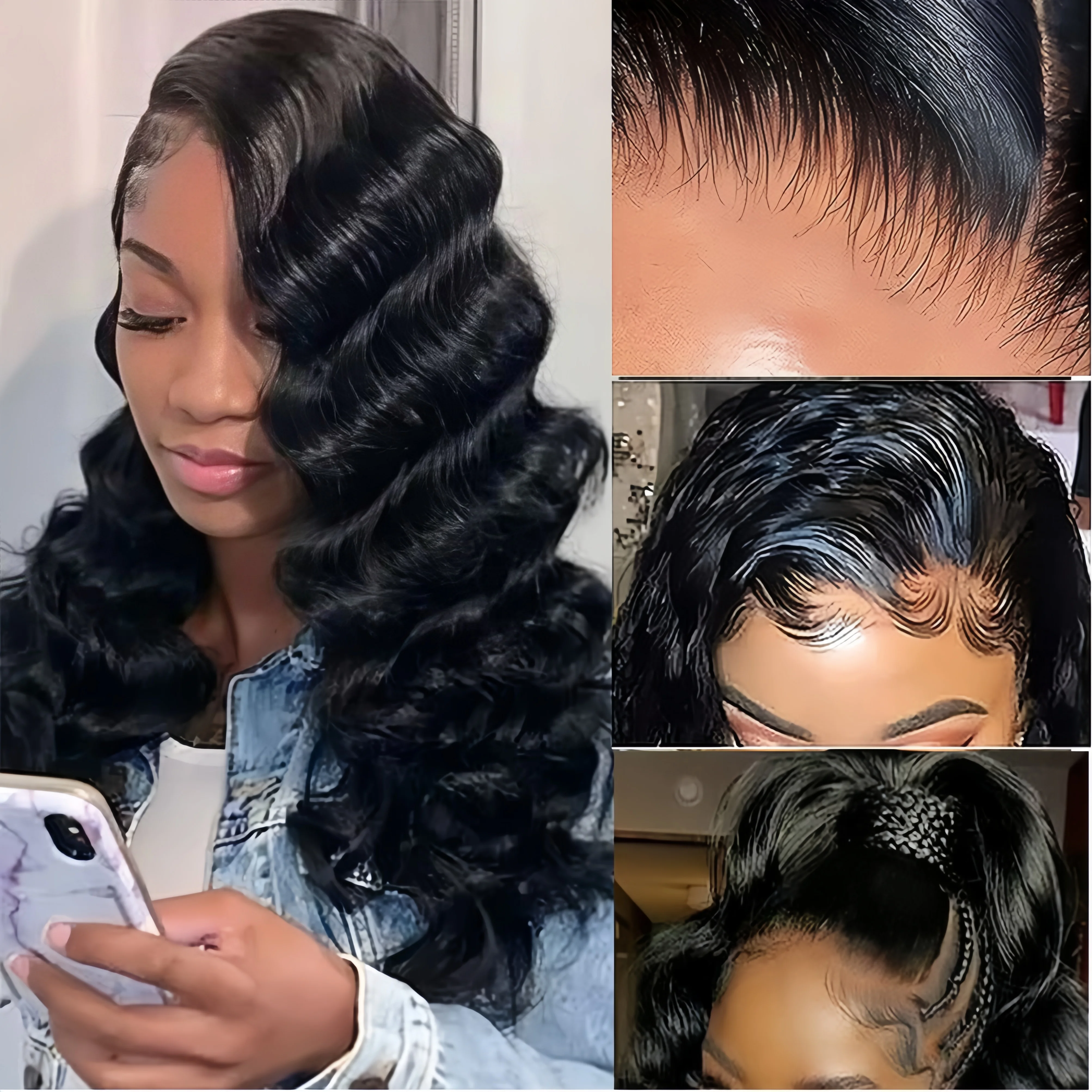 

30 Inch Deep Wave Lace Front Wigs Human Hair 13x6 HD Lace Frontal Wigs Human Hair Deep Curly Glueless Wigs Human Hair for Women