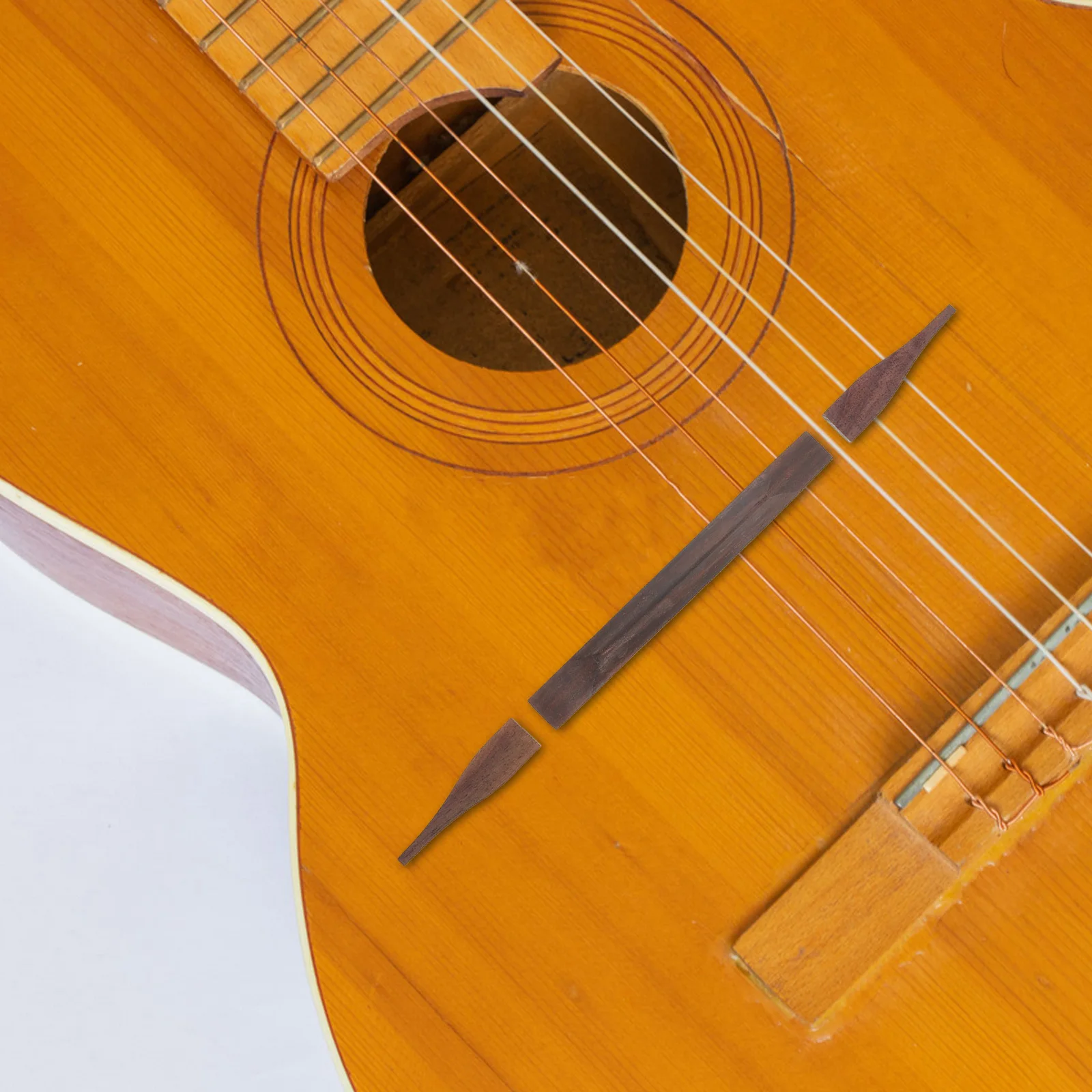 

1 Set Jazz Wood Guitar Bridge Saddle Rosewood Acoustic Replacement Kit For Folk Vintage Musicians Saddle Parts Instrument