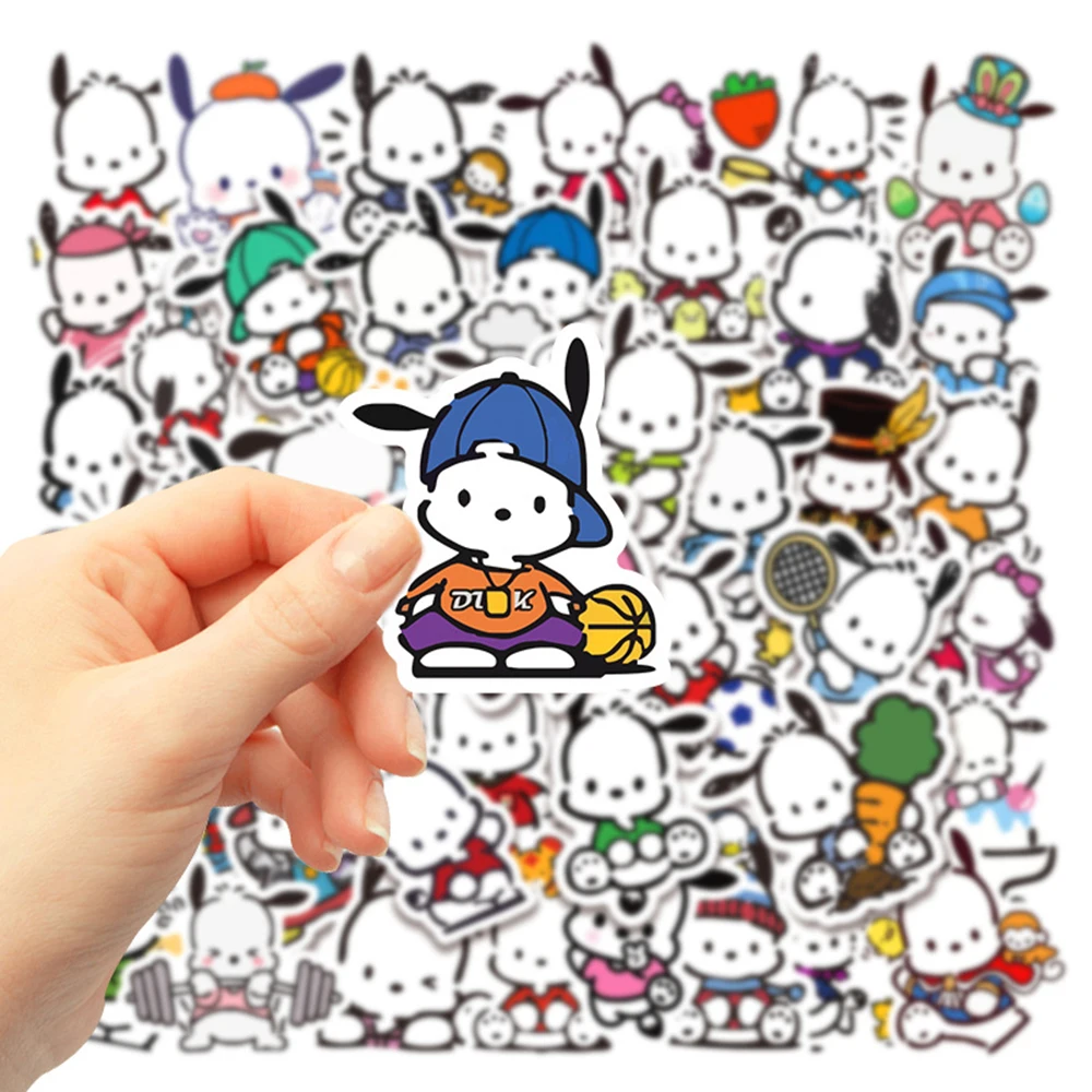 10/30/50pcs Cute Sanrio Pochacco Cartoon Stickers Kawaii Anime Graffiti Sticker Kids Toy DIY Phone Notebook Suitcase Decal Decor