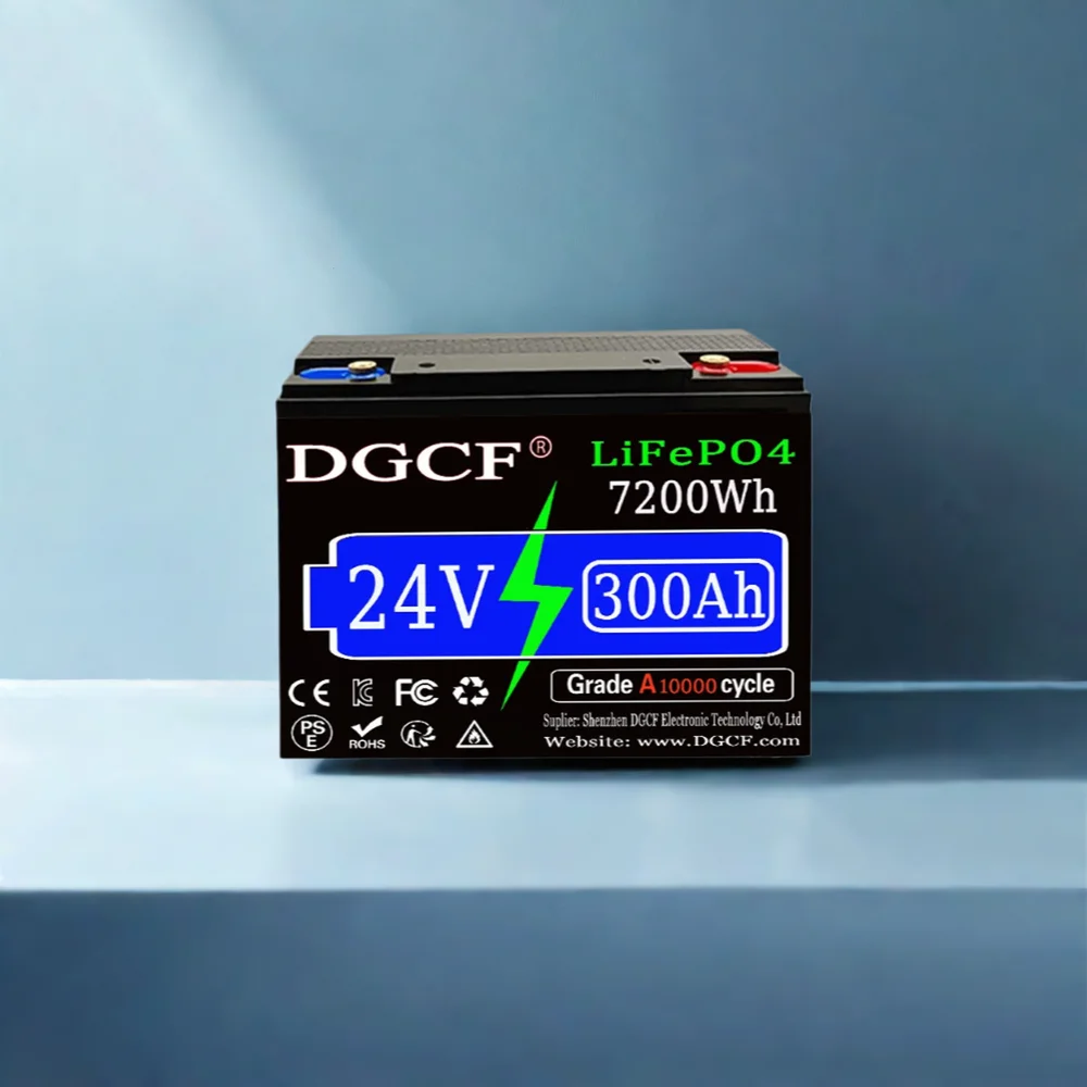 

24V 50Ah LiFePO4 Battery with 100A BMS Lithium Iron Phosphate Batteries For Scooter Tricycle Boat RV Campers Wind Solar Energy