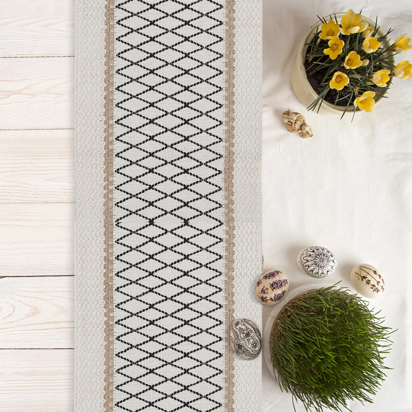 

Tassel Table Runner Linen Coffee Dining Room Kitchen Decor Home Banquet Holiday Indoor Outdoor Decoration Table Supplies