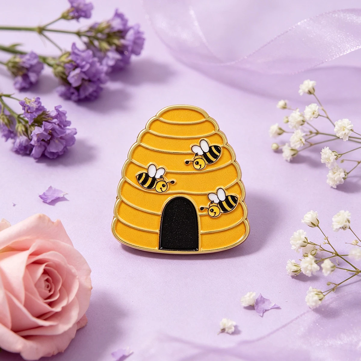Funny Cat Couple Cow Bee Butterfly Enamel Pin Sunflower Brooches Woman Men Backpack Accessories Bags Badge Lapel Jewelry Gifts