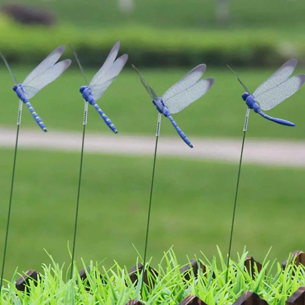 

Dragonfly Garden Stakes Fake Dragonfly Decor Weather-resistant Fake Dragonfly Garden Stake Decorations for Outdoor for Garden