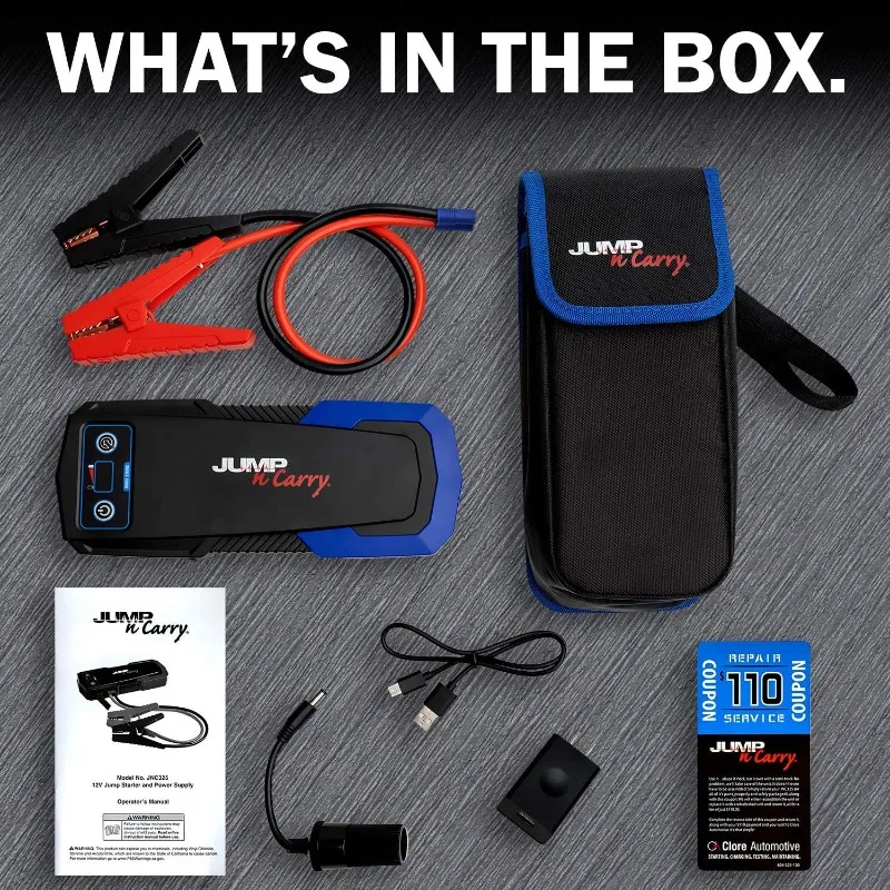 2025 HOT NEW STOCK ARRIVALS JNC325 Jump-N-Carry 2000A 12 Volt Jump Starter For Up To 8.0L And 6.0L Diesel Engines