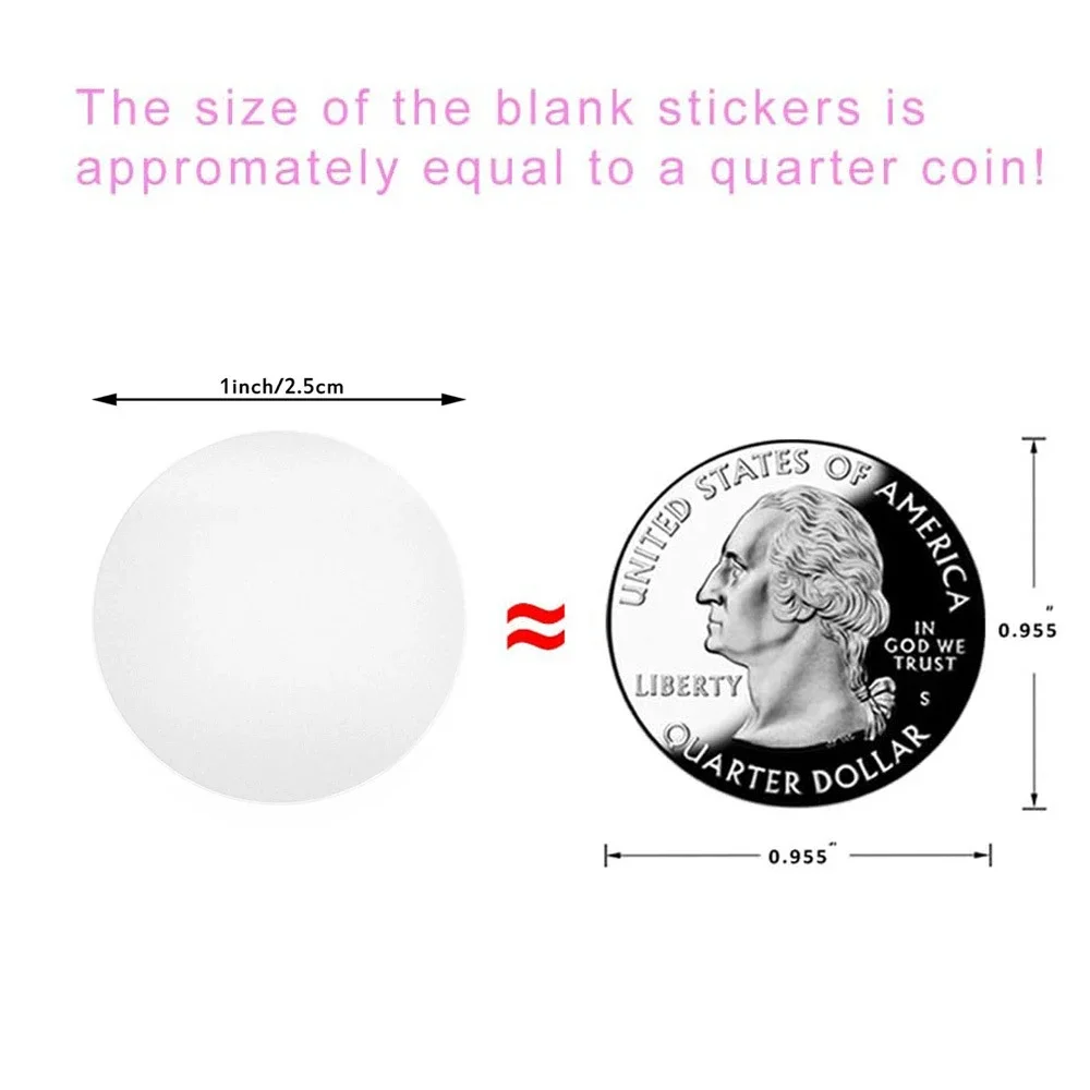 500Pcs/Roll Transparent Self-adhesive Stickers Clear Round Sealing Sticker Tape Business Package Envelope Gift Box Seal Labels