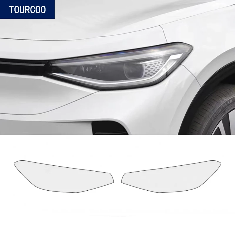 

For Volkswagen ID3 ID4 ID6 Headlight TPU Black Tint Car Styling Exterior Middle Pillar Protective Film Sticker