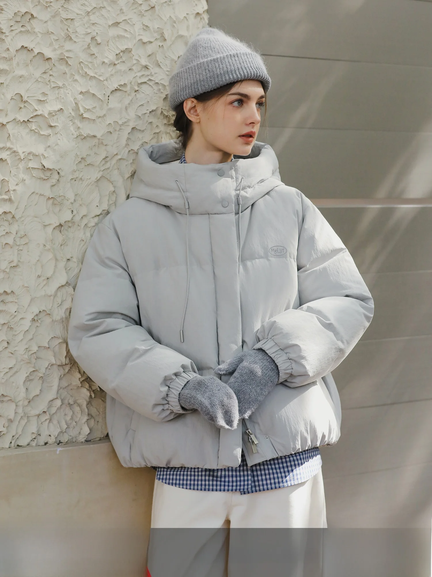 

MELLIIY Winter New Loose Fit ort White Du down Jaet Women's Thiened Warm Coat Sli Commute Sle Straight Cut