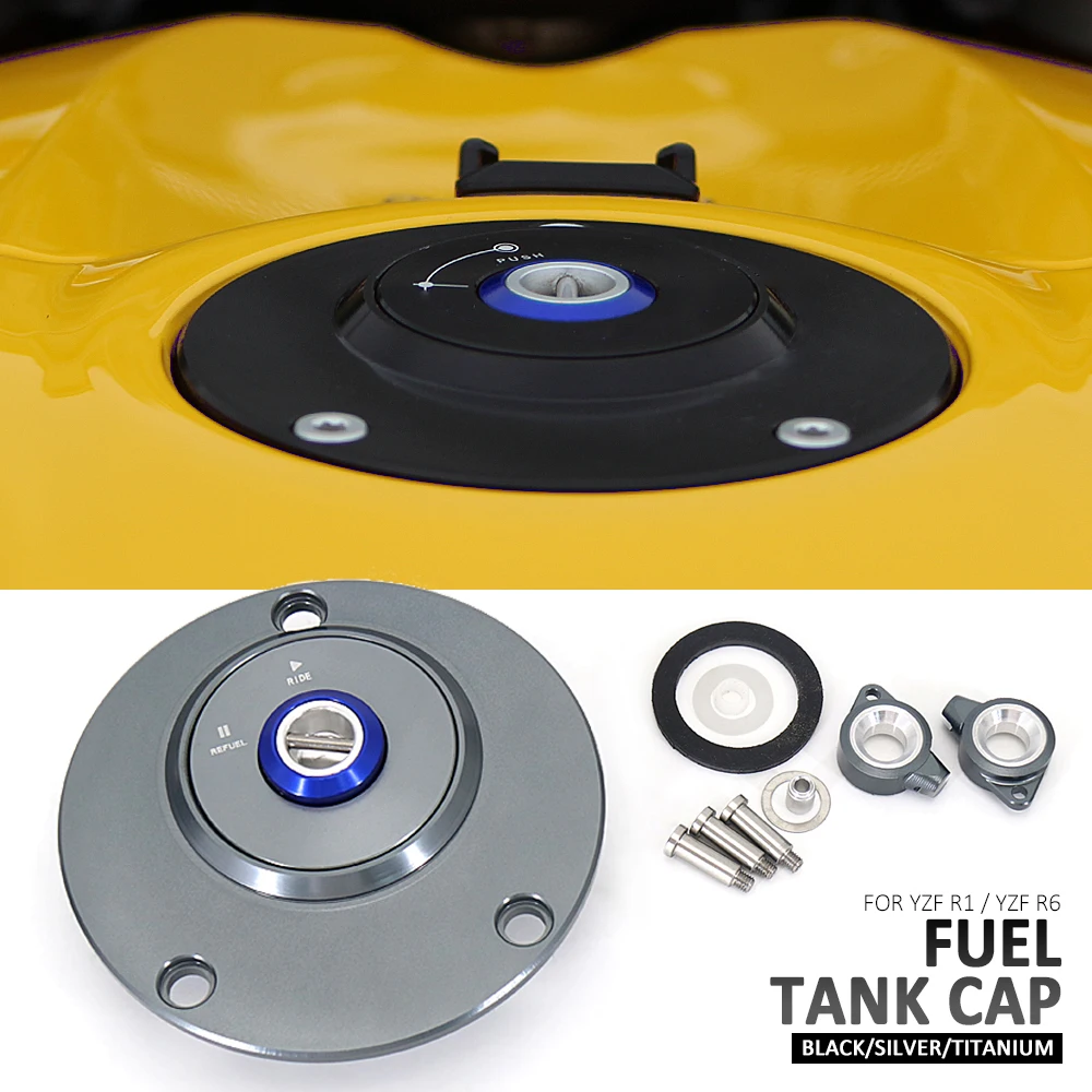 

New Fuel Tank Oil Filler Cover Cap For YAMAHA YZF R1 2012-2019 YZF R6 2010-2016 Motorcycle Aluminum Oil Filler Cover