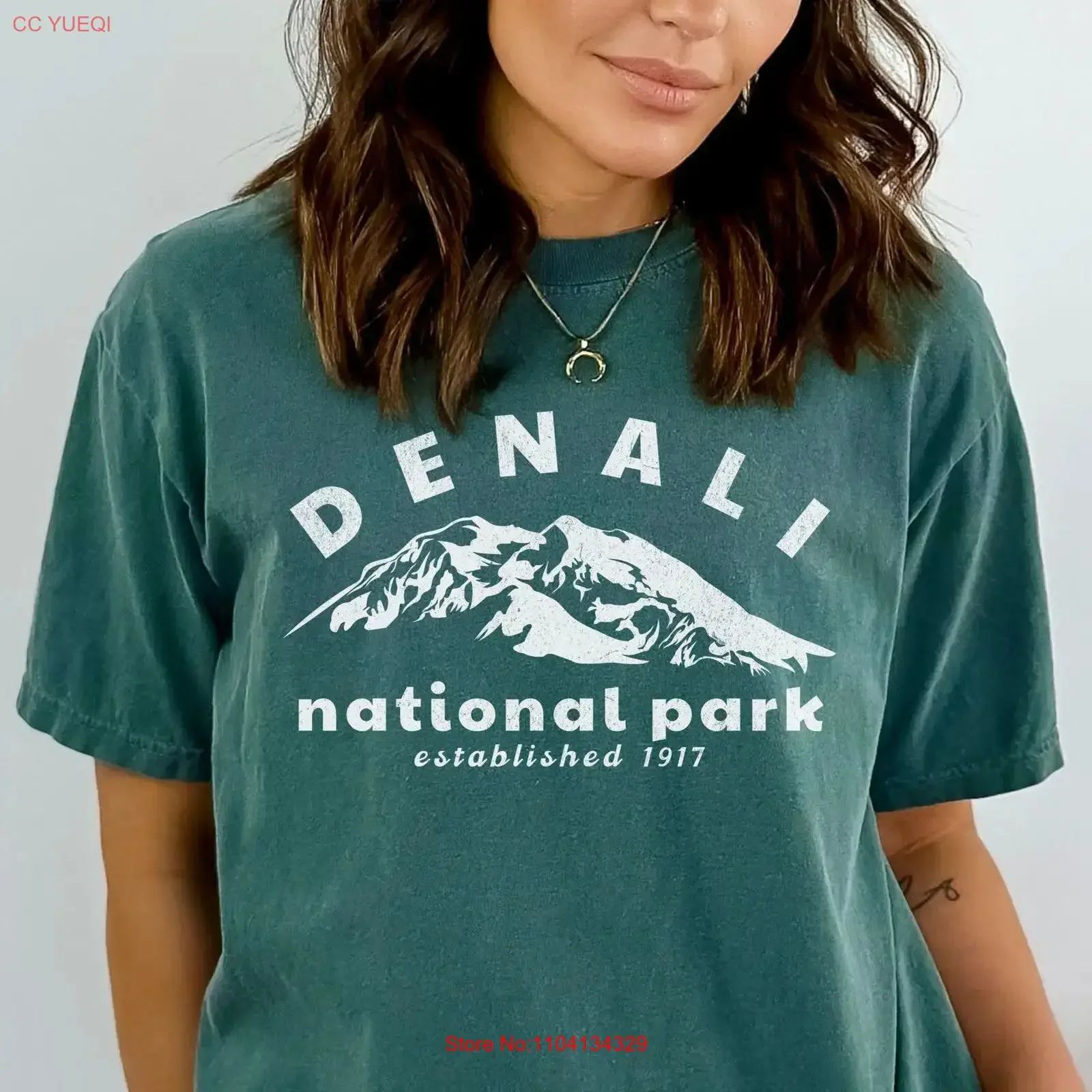 Denali T Shirt National Park Granola Girl Alaska Travel s Mt McKinley Mountain vintage Washed Stretched Slightly Breathable