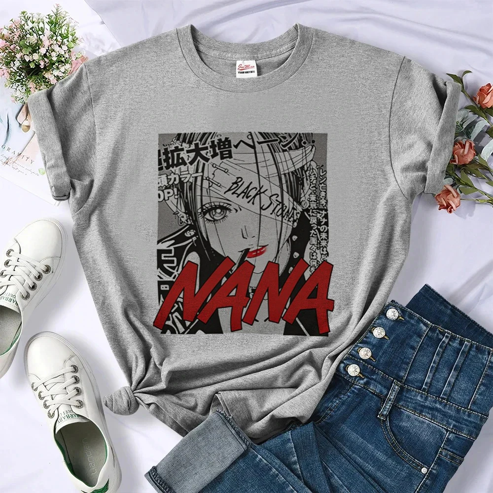 Nana top tees girl baddie summer Retro japan kawaii tshirt goth grunge meme Retro streetwear