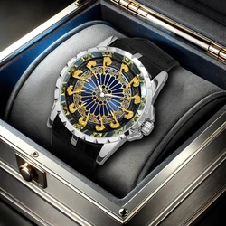 New Men's Watch Silver Black Belt Fashion Style High end Texture Quartz Watch