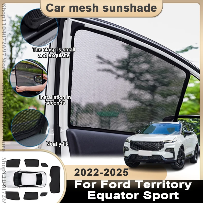 

Для Ford Territory Equator Sport 2022 2023 2024 2025 Магнитный автомобильный солнцезащитный козырек лобовое стекло солнцезащитный козырек протектор переднего бокового окна конфиденциальность