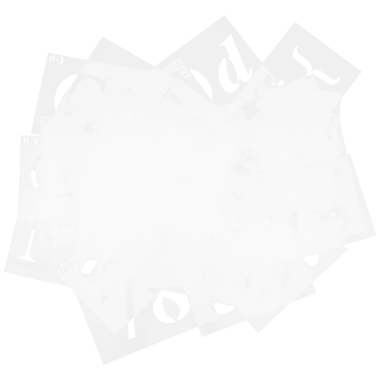 40 Pcs Stencil Templates Letters Numbers A5 Size Hollow Craft DIY Projects Wall Furniture Decoration PET Material Versatile